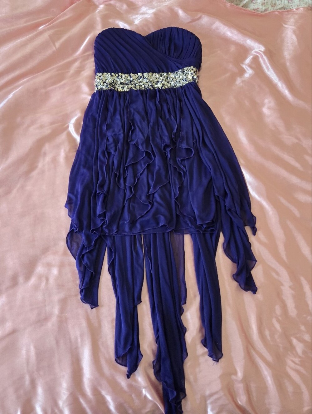 Sequin Hearts Purple Cocktail Dress